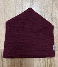 Smiley Burgundy 100% Pure Wool Beanie Hat EUC Made In USA