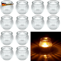 Hejo 12 StüCk Teelichthalter Glas, KüRbis TeelichtgläSer, KerzengläSer | Durchsi