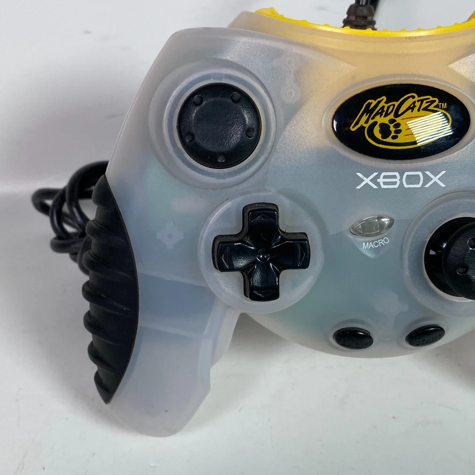 Clear Mad Catz Original X-Box Controller Wired Tested Working - Image 4 of 4
