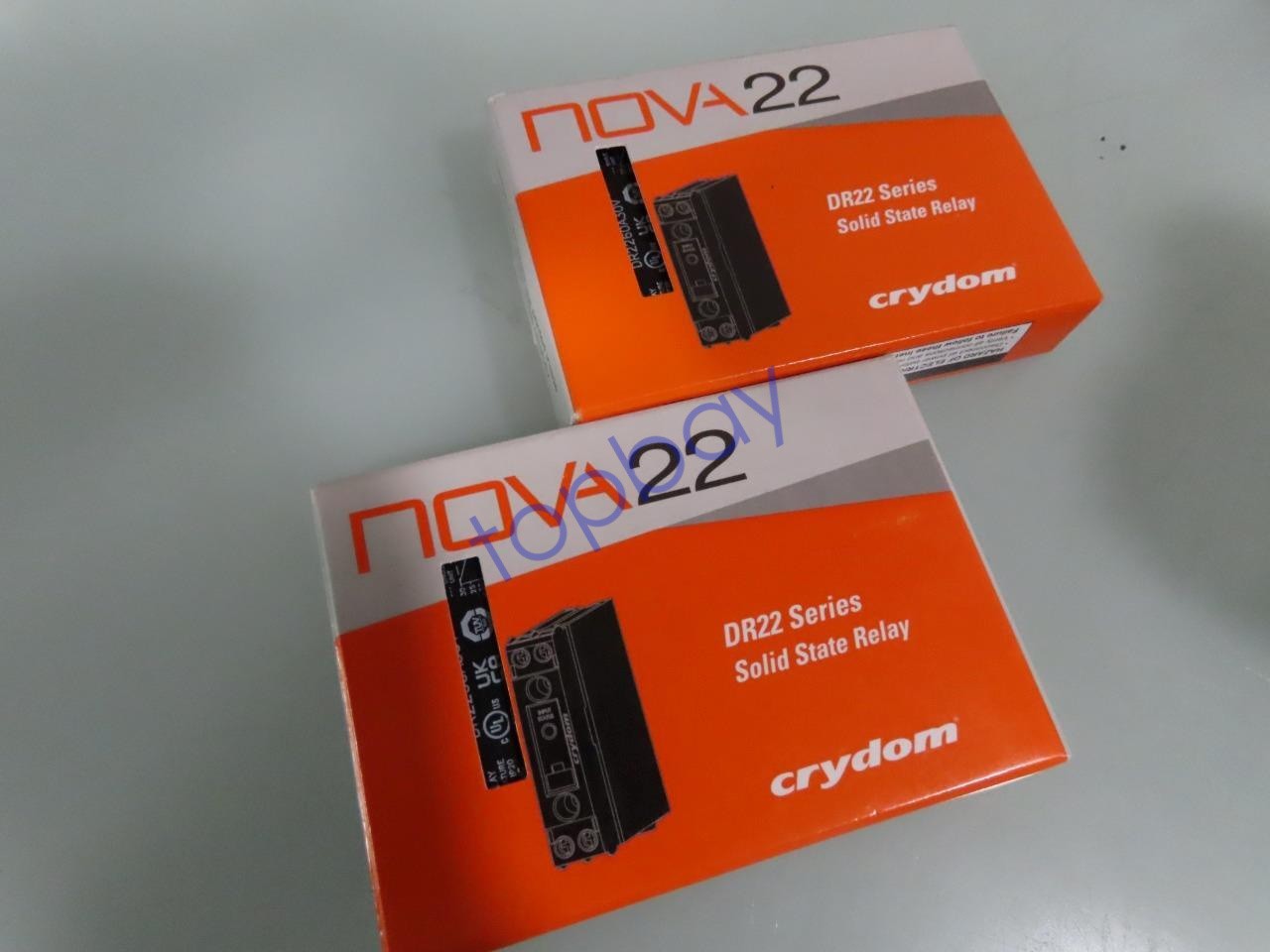 Lot of (2) New CRYDOM NOVA22 - DR22 Series Solid State Relay20A 4-32VDC 200VDC
