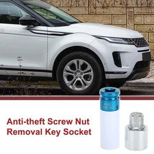 1Set Wheel Lock Lug Nut Type B Anti-theft Key Socket with Adapter for Land Rover