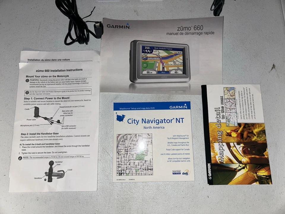 Garmin  Zumo 660 LM with car mount, bundle With Ram Mount Instructions Works - Image 2 of 4