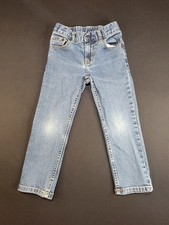 Wonder Nation Girls Jeans Size 5 Regular Blue Denim Straight Leg Adjustable...