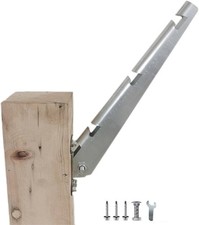 Barbed Wire Arm Extend Arm Galvanized Steel For Flat Wooden Fence 12"x2" 15 Pack