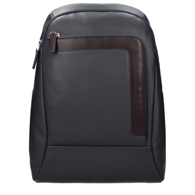 Piquadro Gray Leather Backpack 100% Authentic