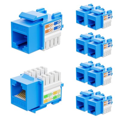 iwillink Cat6 Keystone Jack RJ45 Keystone Jack 10Pack UTP Modular Ethernet Jack