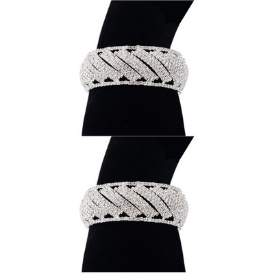  Set of 2 Hochzeitsschmuck Stretch Armband Glitzernd Armbänder Für Damen