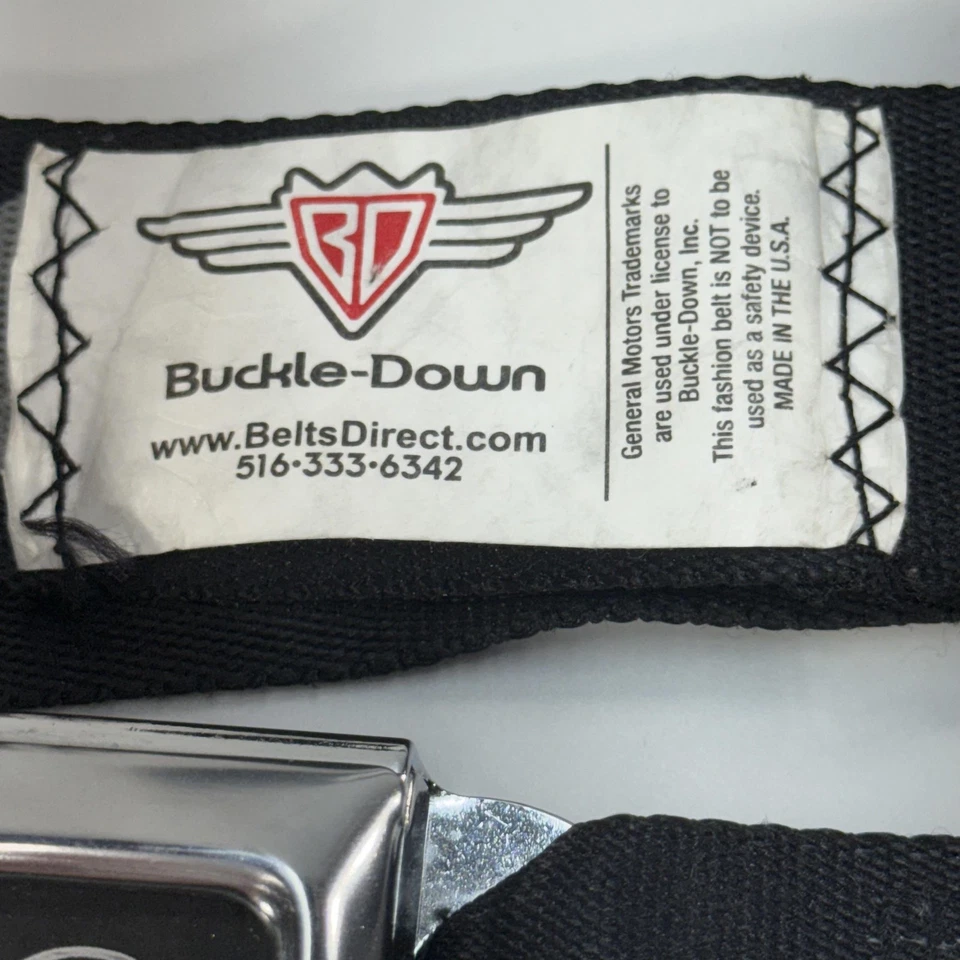 Cinturón de seguridad Corvette con hebilla hebilla negro estilo cinturón de seguridad ERMAHGERD para hombre EE. UU. Foto 3 de 4