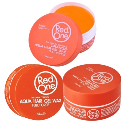 3x RedOne Haarwachs Aqua Wax Gel Styling Orange 150ml | Maximaler Halt