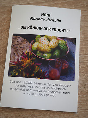NONI Morinda citrifolia ''Die Königin der Früchte'' Büchlein 23 Seiten