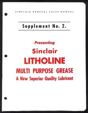 Sinclair Litholine Multi-Purpose Grease c1950 Sales Manual Supplement No. 2 16pp