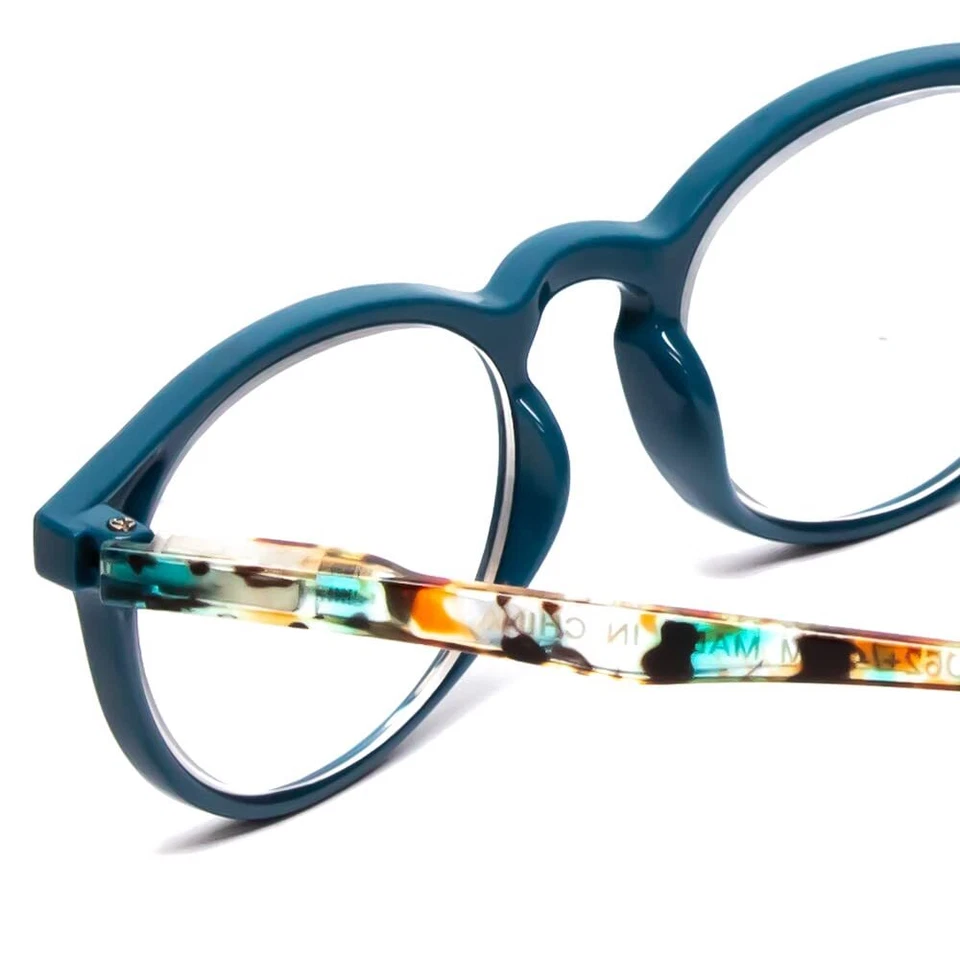 Calabria MDR8003 Round Reading Glasses +7.00 Teal Green Women Single Power Reade - Image 4 of 4