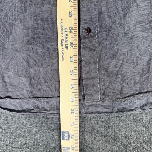 Tommy Bahama Shirt Men's 2XL Grey Palm Tree Print Short Sleeve Button Up XXL - Picture 7 of 8