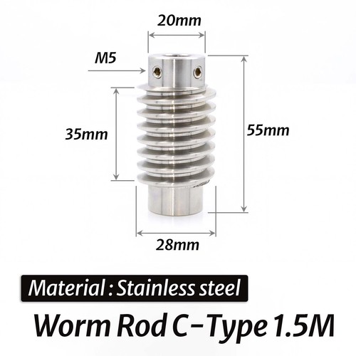 0.5/0.8/1/1.5 Module 20T to 60T Gear Copper Worm Wheel Gear & Worm Gear Shaft - Picture 48 of 49
