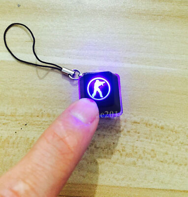 Razer Green Switch Tester Sampler Translucent Black Logo Keycaps Key Chain