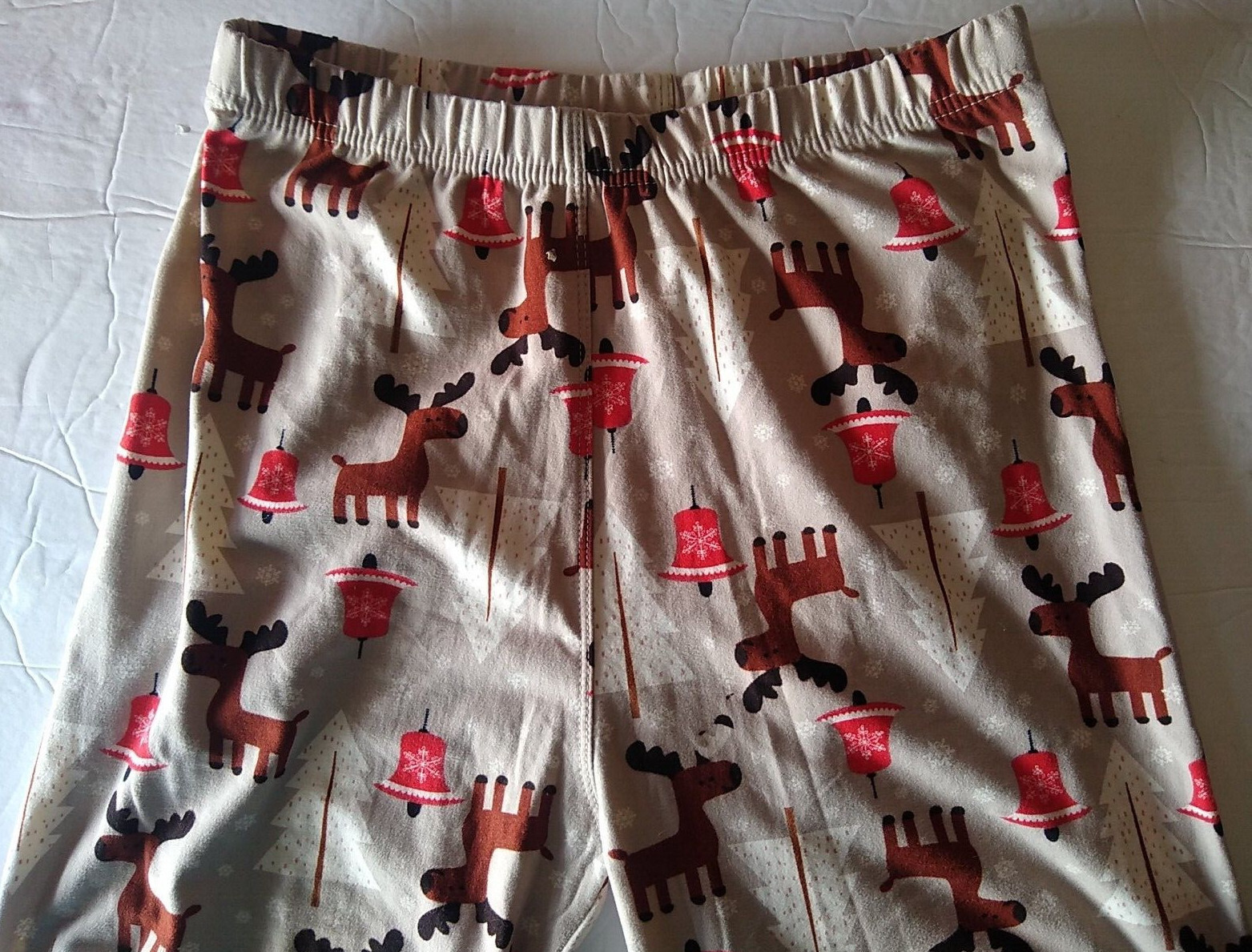 Women’s Stretch Reindeer Christmas Tree Bell Leggings One Size Ref #78-image