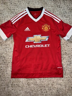 Adidas Manchester United Chevrolet Soccer Jersey Size Red
