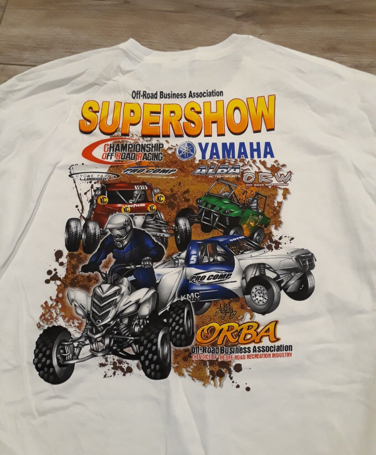 Men's White XL ORBA Off Road Supershow event souvenir T-shirt XL CORR Yamaha