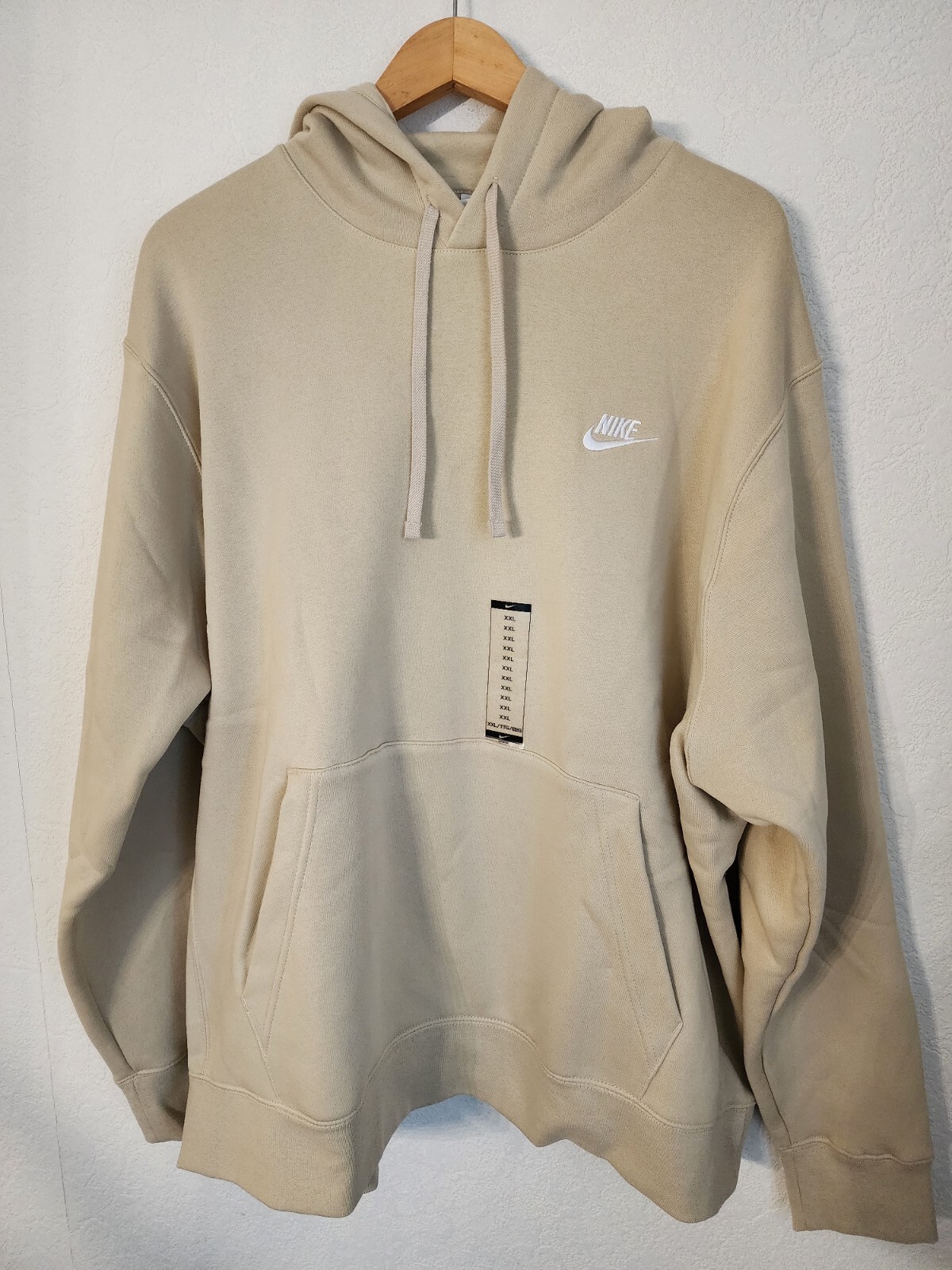 Nike Menu0026#039;s Sportswear Club Fleece Hoodie 2XL TALL BV2654-206 Rattan  Nwt | eBay