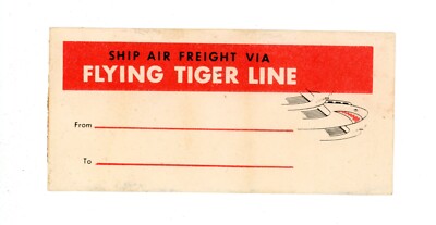 1930's-50's Flying Tiger Airlines Label Poster Stamp P225E
