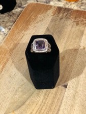 David Yurman  Albion Amethyst and Diamond Rin...