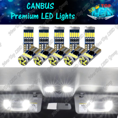 10x CANBUS 158 194 168 175 2825 W5W T10 White LED Light Bulbs 6000K Error Free