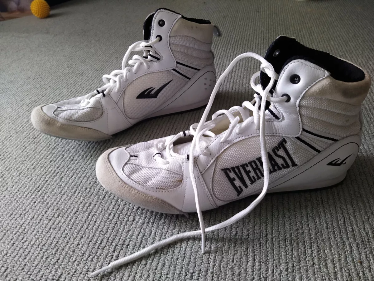 Legende Poging Kamer Everlast Boxing Boots White Leather Upper Mix US 13 UK 12 Top Condition |  eBay