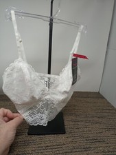 Maidenform Size Small Lightly Lined Lace Bra Bralette DM1127 White NWT