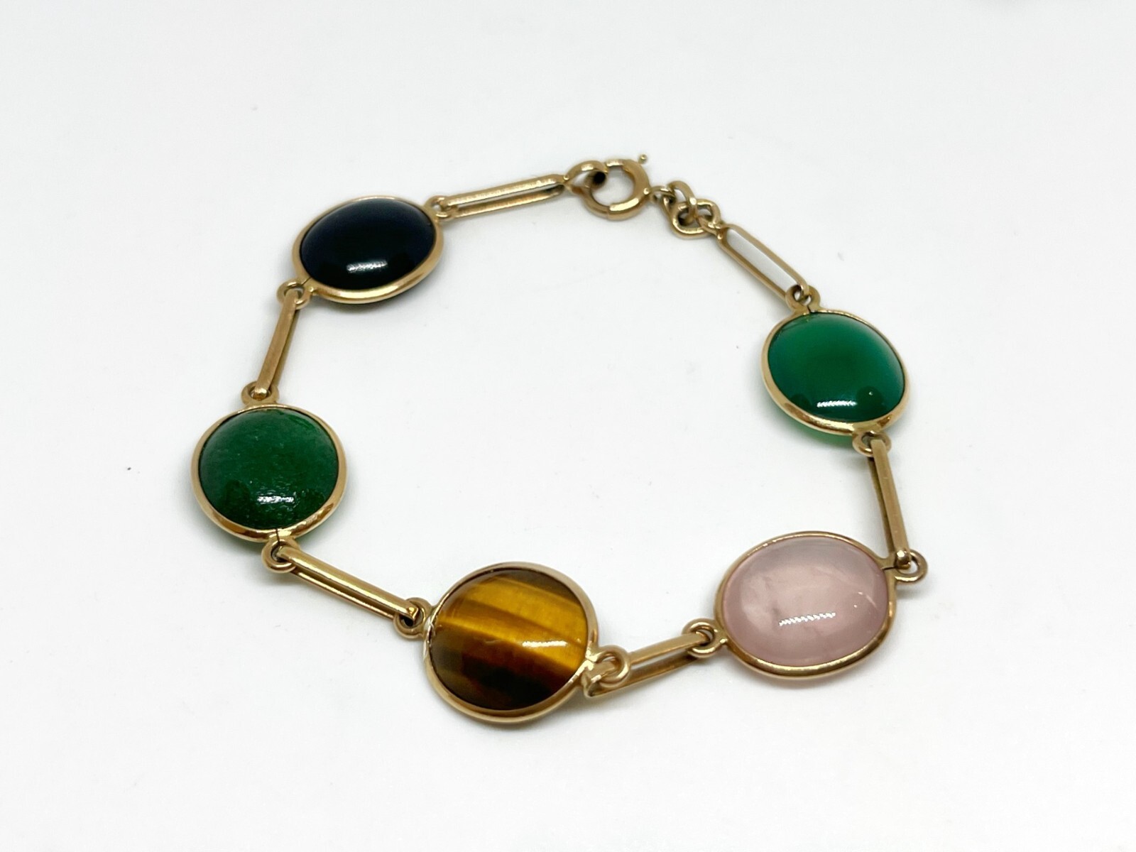 14K Multicolor Gemstone Bracelet - image 1