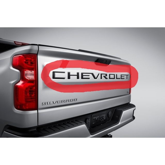 New Generation Silverado Black Chevrolet Tailgate Decal843706152019