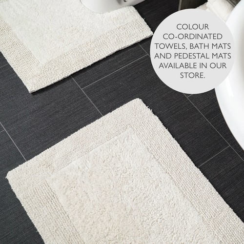 Luxury Reversible Shower Mat - 100% Cotton, Super Soft and Thick Square Bath Mat - Picture 36 of 97