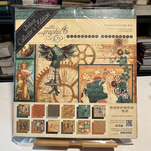  2015 Graphic 45 Steampunk Debutante Deluxe Collection Papers,Stickers&Chipboard - Afbeelding 1 van 2