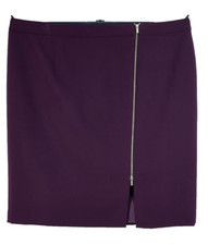 CALVIN KLEIN Women's Polyester Rayon Pencil Skirt Lined Dark Purple Size 18W