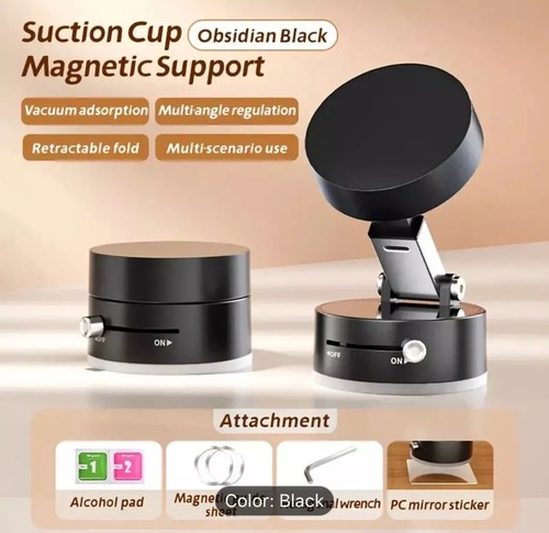 Vacuum Magnetic Suction Cup Car Phone Holder Stand Phone Mount - Zdjęcie 24 z 26