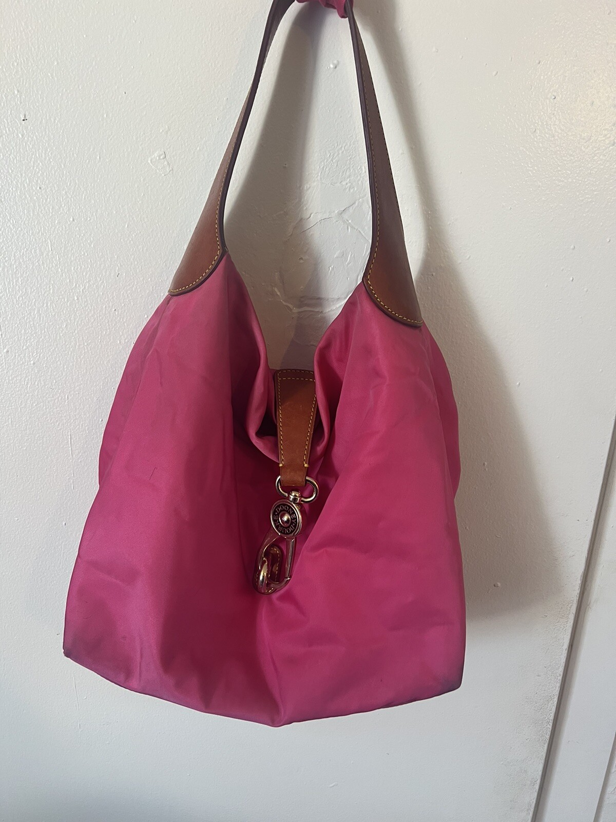 pink vinyl Dooney and Bourke handbag Gem
