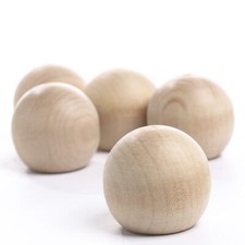 Unfinished Wood Ball Knobs  15 Pieces
