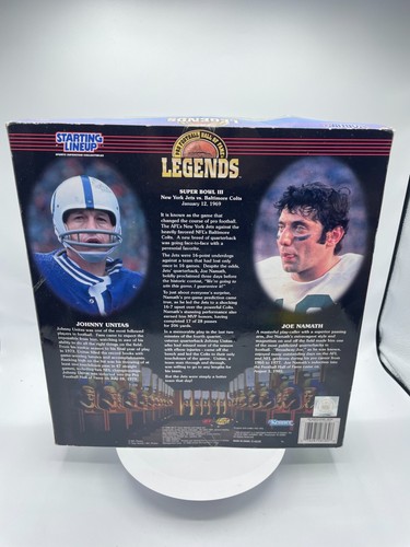 Joe Namath Johnny Unitas Kenner Starting Lineup NFL 12" Sports Figures 1998 - Picture 10 of 13