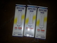 SATCO HYGRADE TRIPLE TUBE COMPACT FLUORESCENT 3500K 26WATTS 1800 LUMENS S8347 6