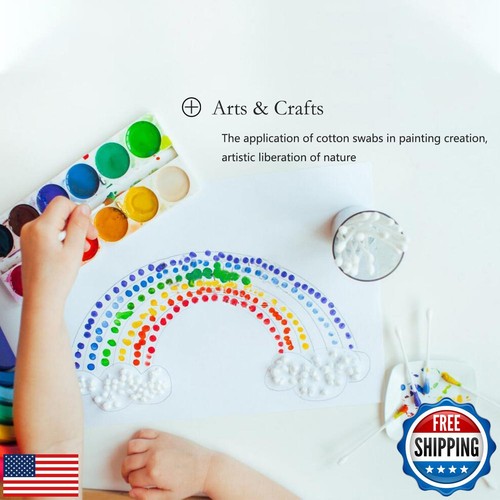 Cotton Swabs with Paper Sticks 2000ct, Double Round Cotton Buds for Beautyand - Picture 4 of 5
