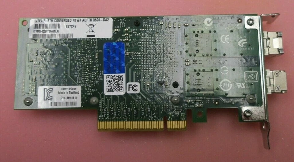 Intel X520-DA2 Dual Port PCI-E 10Gb SFP+ Network Adapter E10G42BTDABLK + 2x SFP - Image 4 of 4