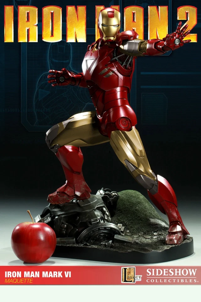 Estatua Marvel Iron Man 2 Mark VI 6 Maquette LE 2000 (Sideshow Collectibles 2010) Foto 3 de 4