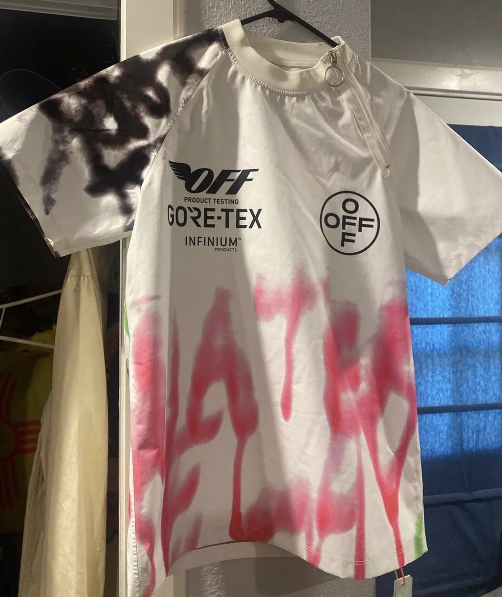 Off White Gore-tex Graffiti Short Sleeve T Shirt Size XL Rare Hype