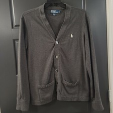 Polo Ralph Lauren Cardigan: Grey Size Large