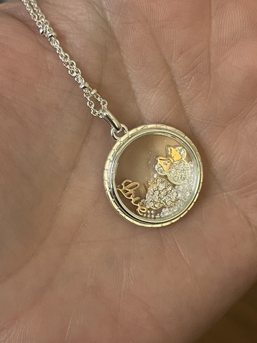 Disney LA Rocks Fine Silver Plated "Love is Bowtiful" Necklace MSRP $60 - Picture 8 of 9