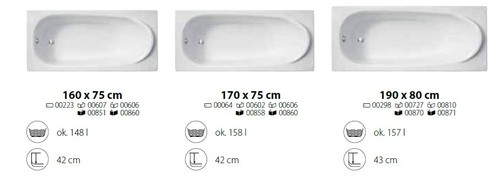 Badewanne Rechteck 160x75 170x75 190x80 ACRYL WANNE Schürze Ablauf Füße GRATIS ! - Bild 7 von 8