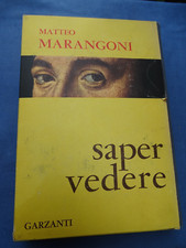 MARANGONI-SAPER VEDERE-COME SI GUARDA UN'OPERA D'ARTE-GARZANTI 1962