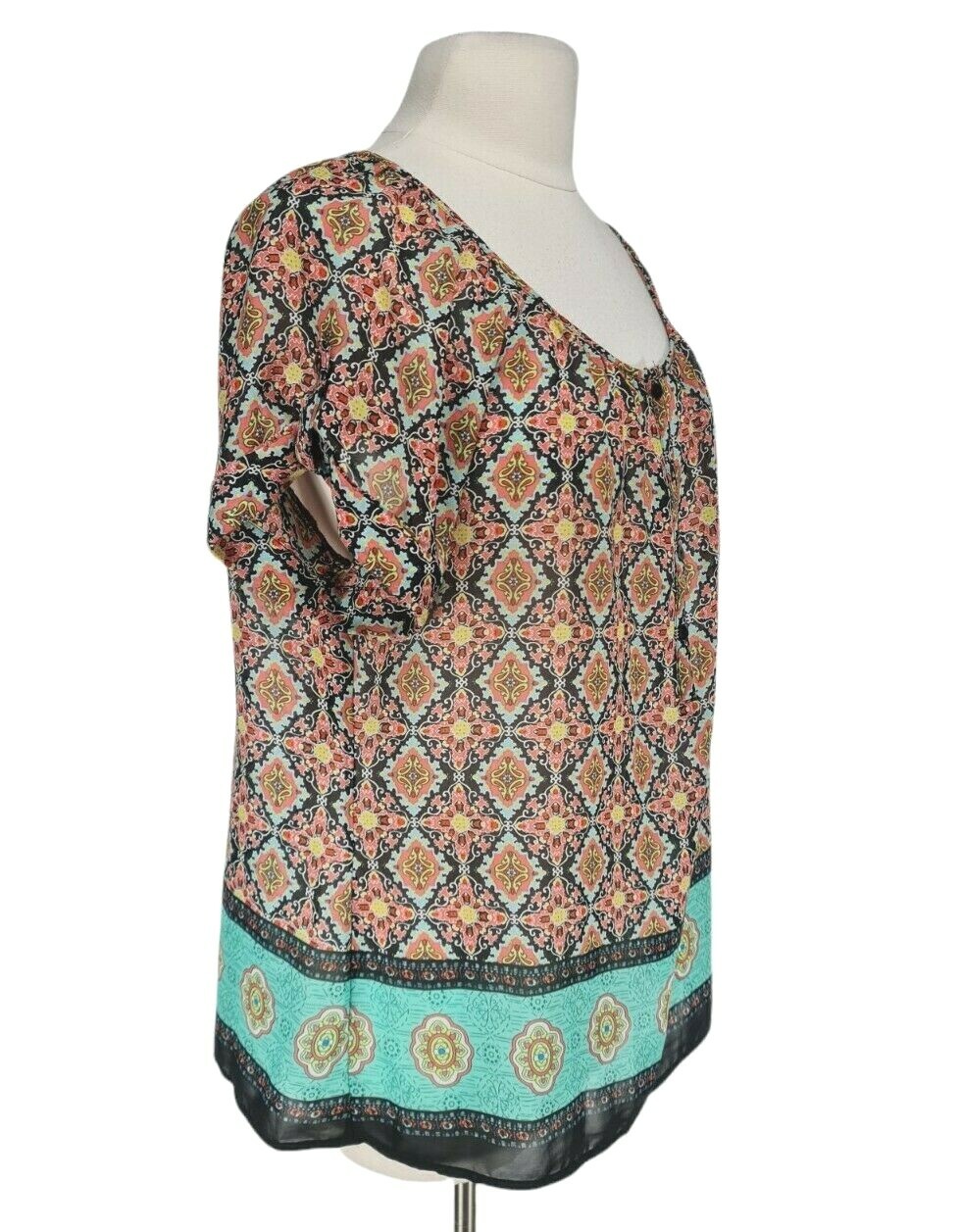 SARA MICHELLE Floral Chiffon Basic Basic Blouse W… - image 2