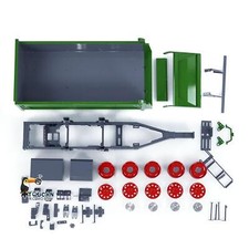 LESU Hydraulic Painted Assembled 1/14 2-Axle RC Self-dumping Full Trailer Model