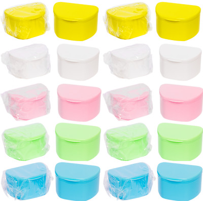 Denture Retainer Cases Dental Teeth Guard Holder, Travel Cleaning Container
