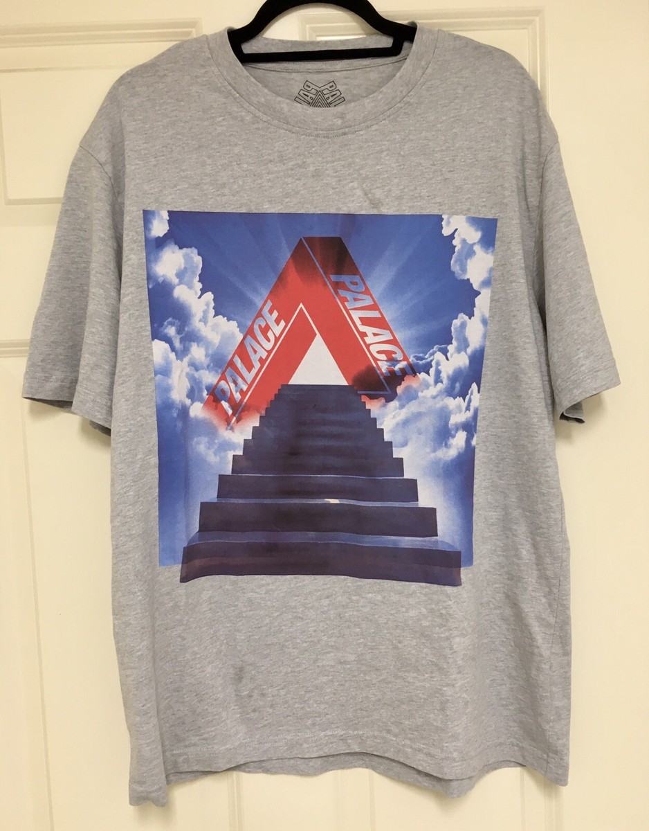Palace Skateboards Tri-Ternity T Shirt Gray Size L Cotton Steps Palace Skateboards Tri-Ternity T Shirt Gray Size L Cotton Steps